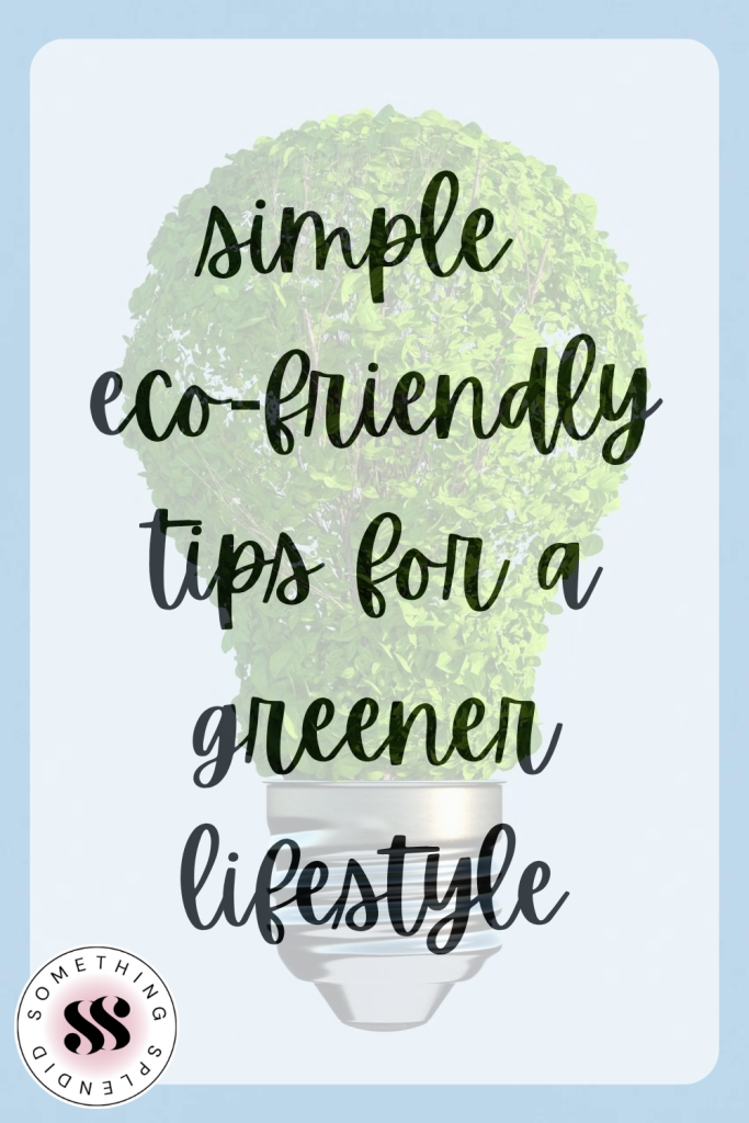 a "lightbulb" formed from plants with text "simple eco-friendly tips for a greener lifestyle"