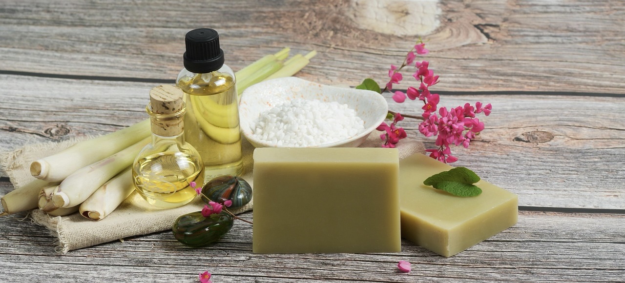 self-care gift ideas such as soaps, essential oils, and bath salts